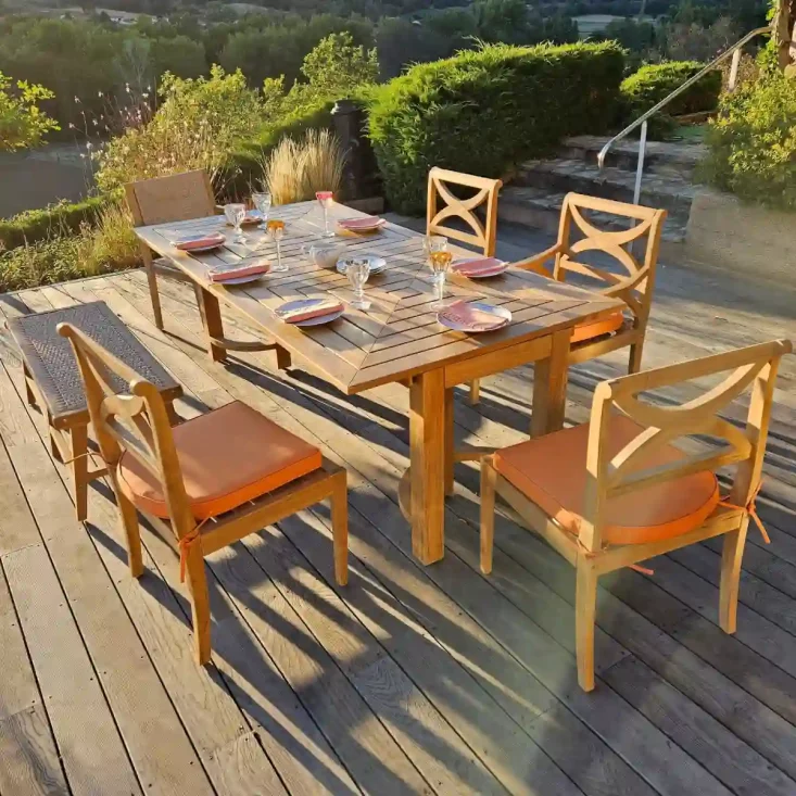 table en bois extensible 8 personnes