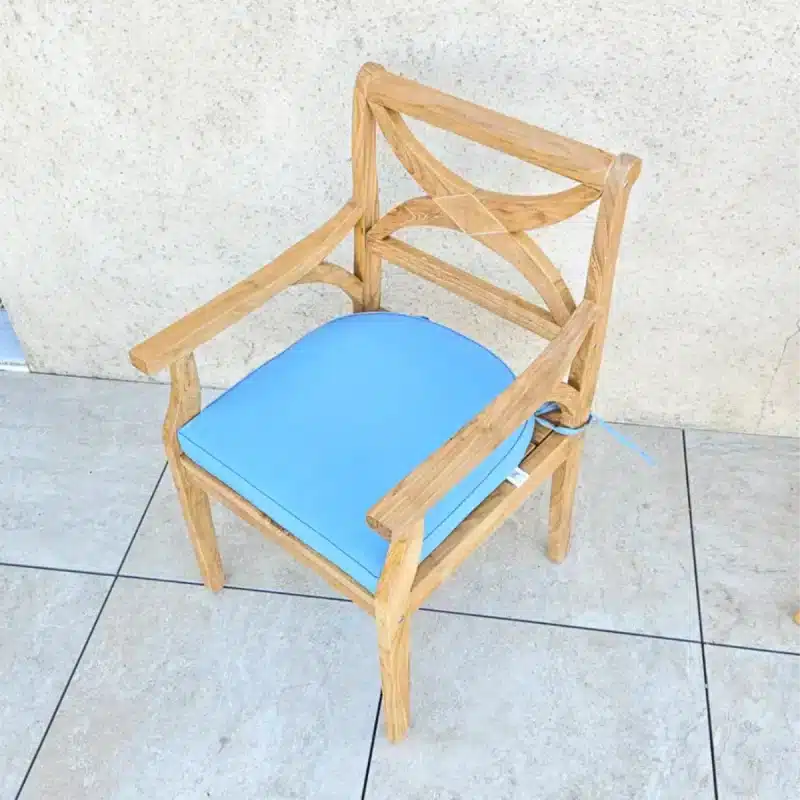 galette de chaise de jardin bleu impermeable