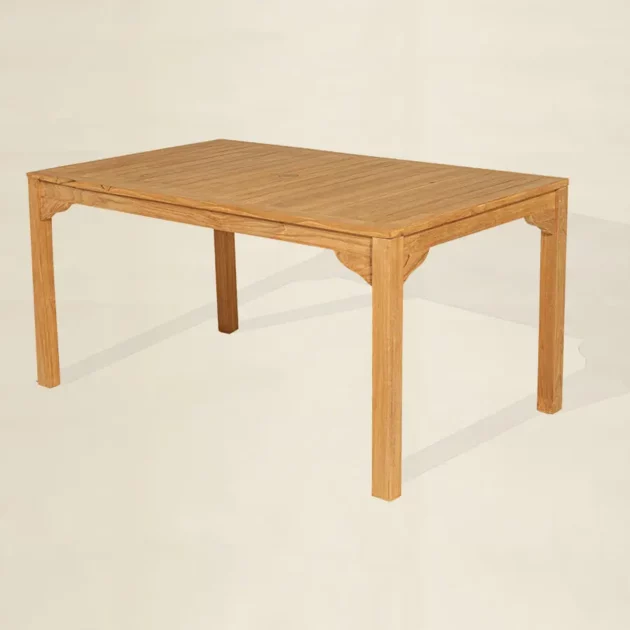 table de jardin 6 personnes en teck bois