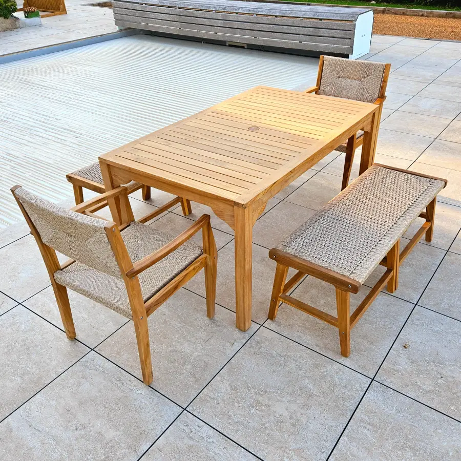 table de jardin en bois 6 personnes