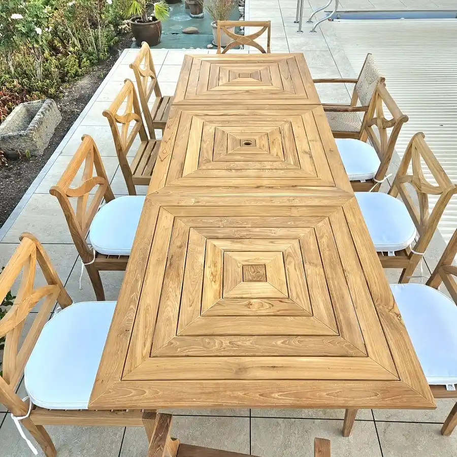 table de jardin bois design