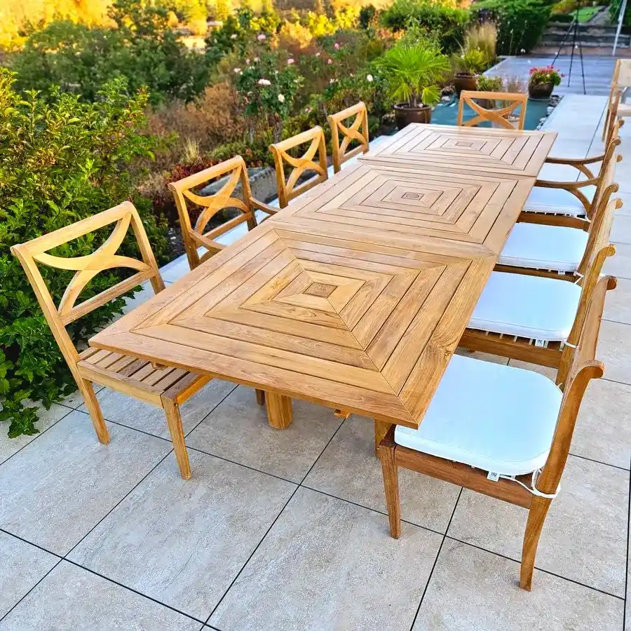 table de jardin bois design