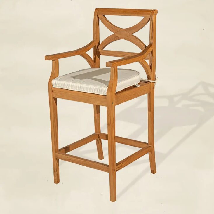 chaise haute mange debout en bois de teck